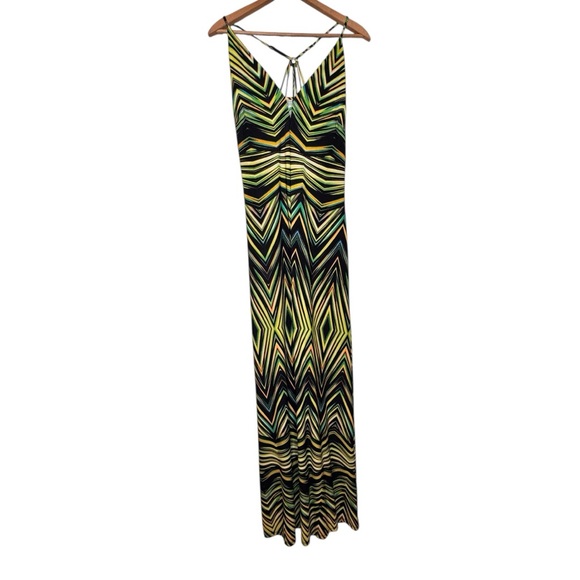 Vintage Y2K  Vibrant Geometric Maxi Dress - Picture 1 of 6